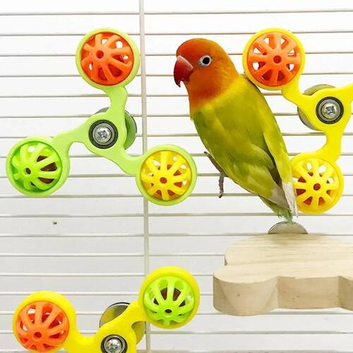 Parrot Toys Interactive Rotating Windmill Toy Bird Cage Toy