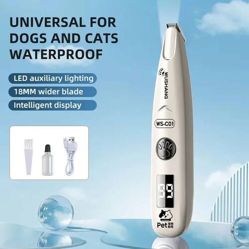 Pet Dog Electric Groomer Trimmer with LED Light Waterproof P