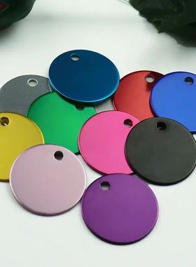 100Pcs Round Tags Dog Pet Id Tags Aluminum Anodizing NamePla