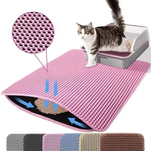 Cat Litter Mat Waterproof Double Layer Pet Litter Box Mat Pe