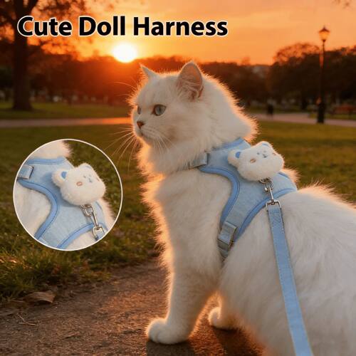 Summer Cute Animal Harness Leash Set Breathable Anti-Lost Do