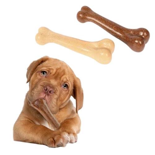 Dog Bone Chews Toys Nearly Indestructible Natural Non-Toxic