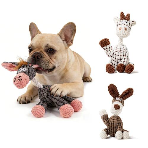 Donkey Dog Toys for Large Dogs Plush Stuffed Dog Toys for Ag