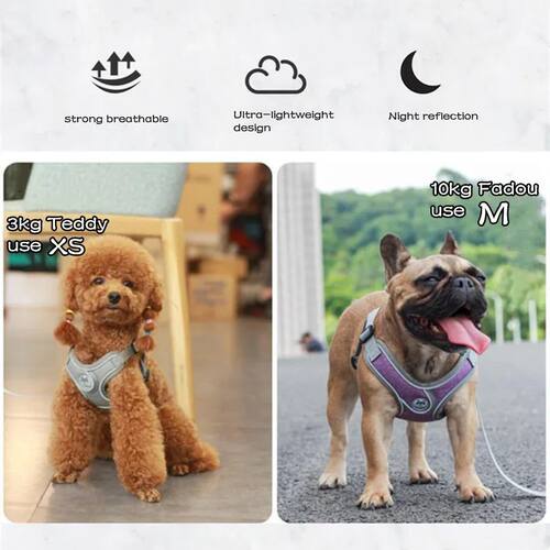 Dog Harness Pet Harness Vest For Small Large Dog Cat Reflect
