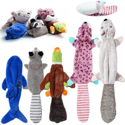 Dog Squeaky Toys, Crinkle Plush Dog Toys, No Stuffing Dog To