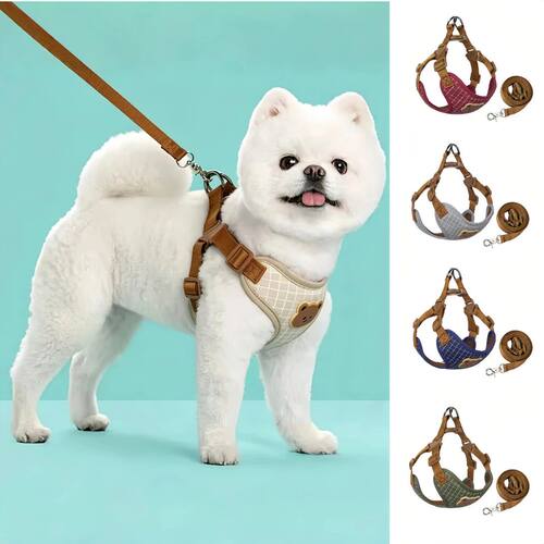 Pet Harness Lead Leash Set For Small Medium Dog Cat Vest Che