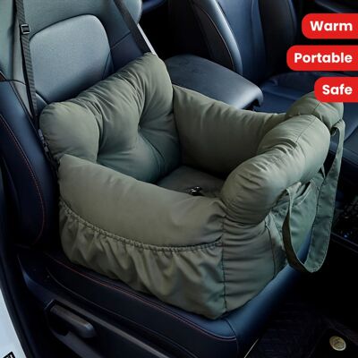 Dog Car Seat with Safety Belt - Non-Slip Pet Car Bed for Sma