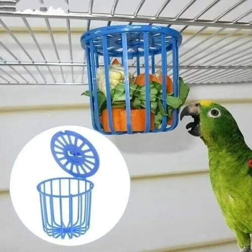 1 Pcs Cute Parrot Feeder Cage Fruit And Vegetable Rack Cage