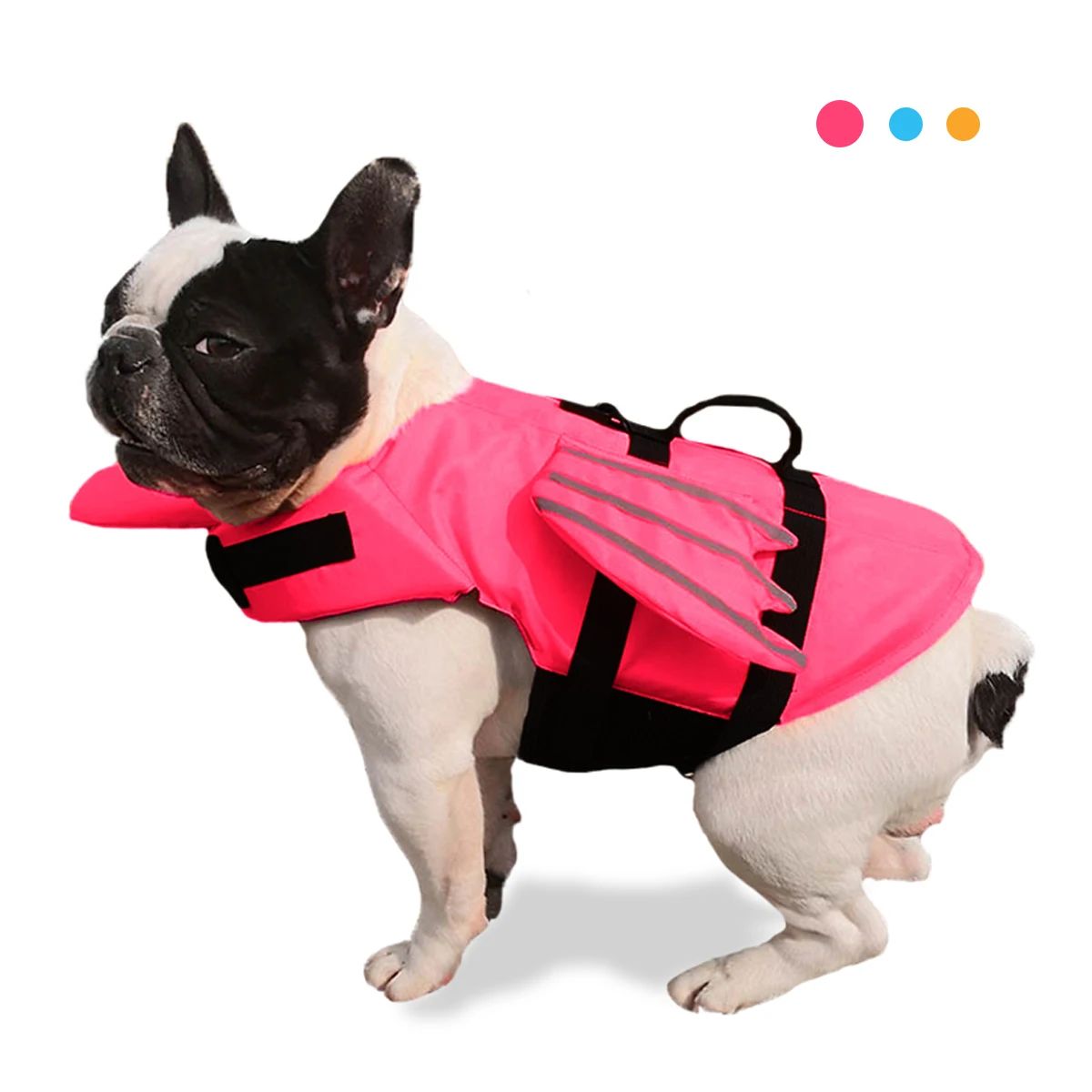 Dog Life Jacket Dog Safety Vest Adjustable Preserver with Hi