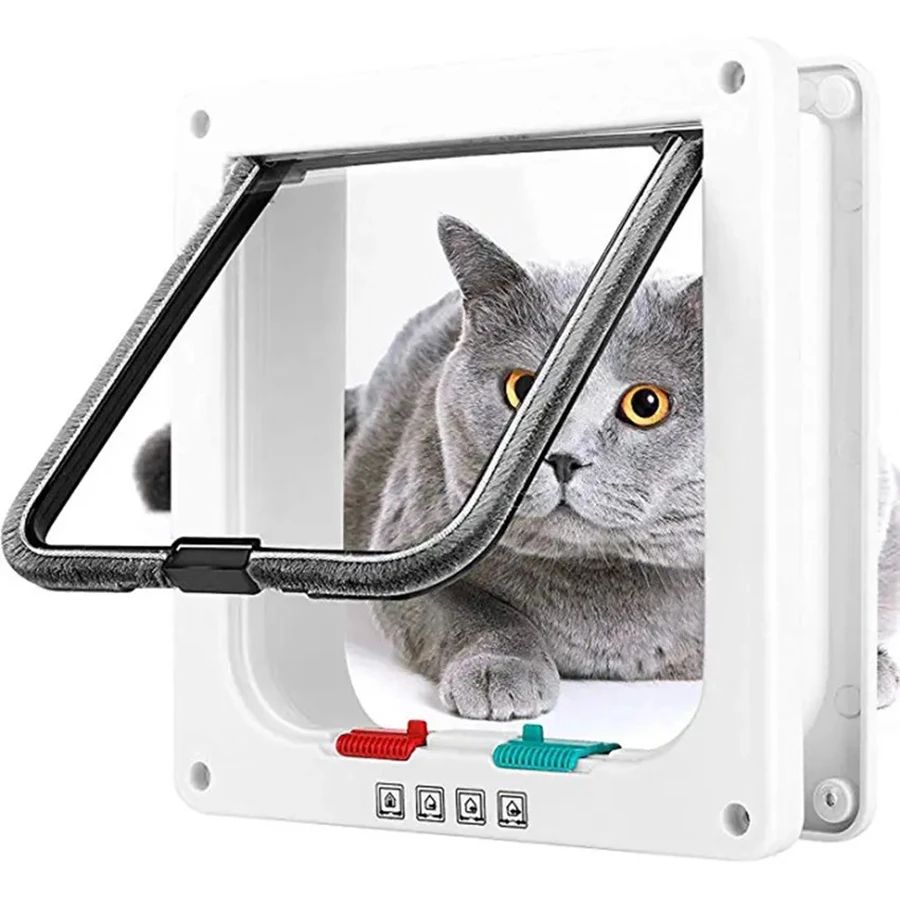 1pcs pet door, cat door, two-way access door, glass acrylic