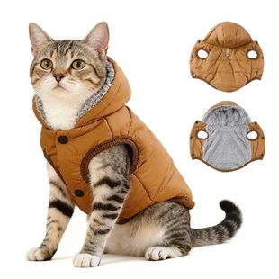 Coat For Winter Cats Cozy Dog Hoodie Medium Warm Small