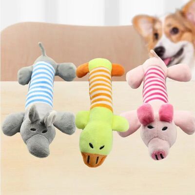 Best Pet Supplies Dog Toy Cute No Stuffing Duck with Soft Sq