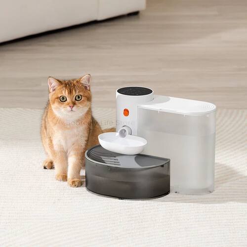 Dispenser Cat Water Fountain Moving Water Unplugged Automati