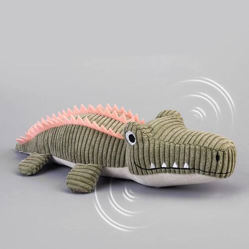 Realistic Crocodile Plush Dog Toy - Squeaky Chew Toy for Pup