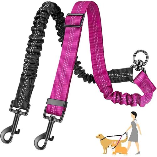 1.6ft Long Dual Dog Leash Attachment - Double Leashes for Tr