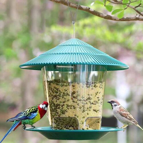 Window Wild Bird Feeder House Transparent Plastic Bird Feede