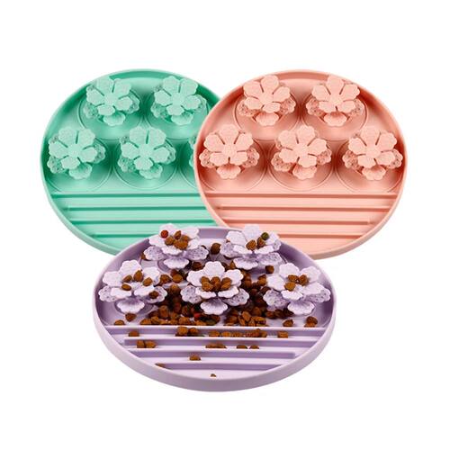 Pet Snuffle Mat Round Slow Feeder Pad - Silicone Suction Cup