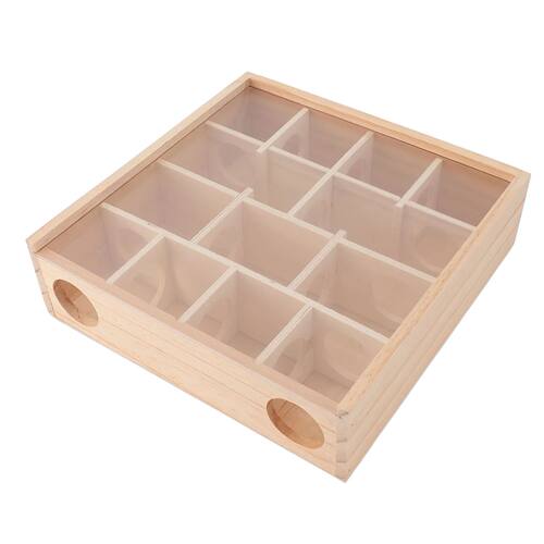 Hamster Tunnel Maze with Cover Wooden Interactive Hamster Hi