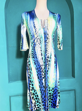 S—Twelve美国制V领锁扣连衣裙