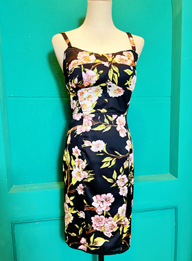 Adam for Eve法国巴黎高级真丝花卉连衣裙