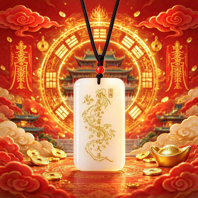 非金属树脂吊坠 【玄龙素珏牌】吊坠男女通用平安吉祥饰品挂饰