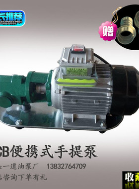 WCB35075100便携手提式高温电动齿轮抽自吸油泵220V380伏齿轮泵