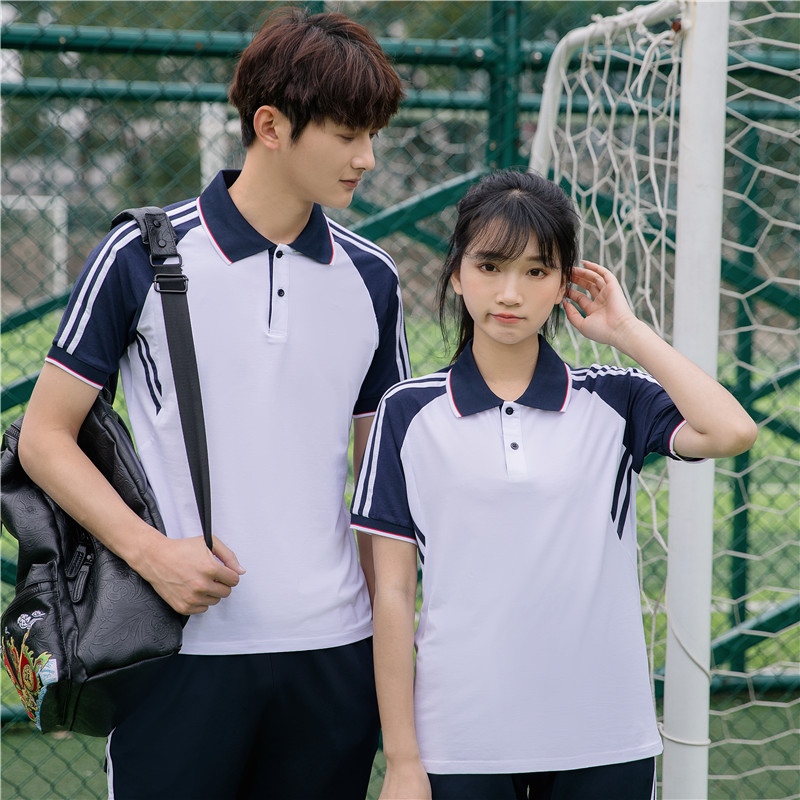 夏季短袖运动装校服套装夏装班服中学生初中生男女纯棉学院风一套
