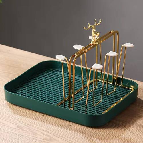 轻奢杯架水杯收纳神器高级感桌面