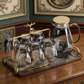 轻奢杯架茶杯水杯架子倒挂置物架玻璃杯沥水家用收纳架放杯子托盘