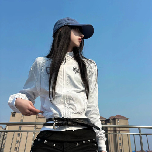 0123Start 轻户外防晒衣外套女美式复古短款宽松运动设计感上衣潮