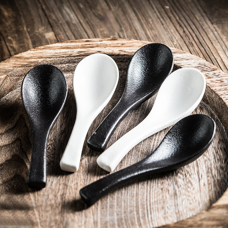 日式陶瓷碗勺米饭碗甜品碗勺家用商用餐具套装西餐勺子饭勺搅拌勺,餐饮具,调羹/饭勺,淘宝优惠券,粉丝福利购,淘宝优惠卷