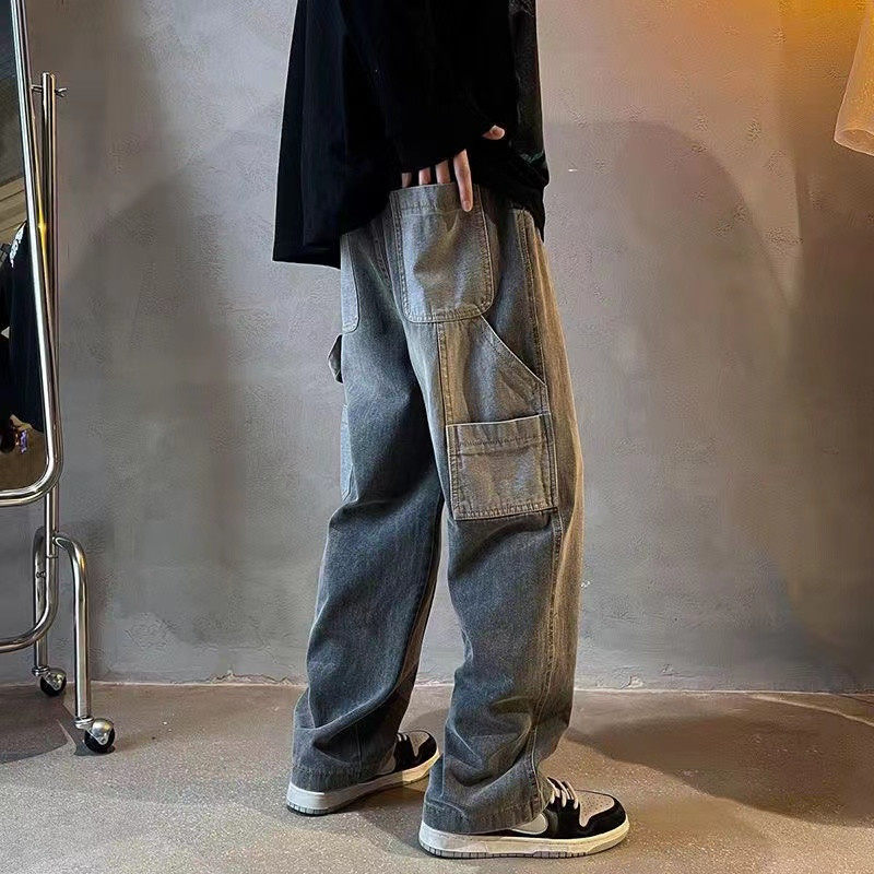 抽绳牛仔裤男春季韩版潮
