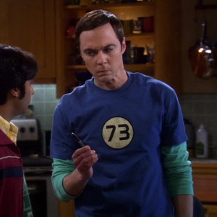 2021年谢尔顿同款短袖T恤男士网红潮流极客质数73数字装衣服纯棉t