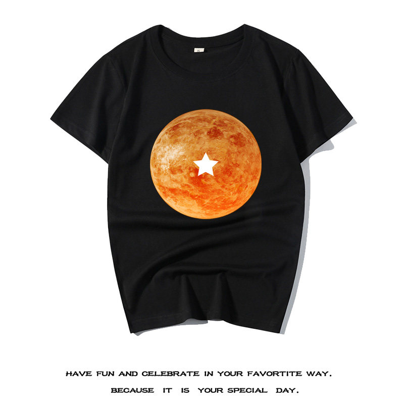 龙珠超大龙珠T恤卡通动漫星球龙珠短袖一星龙超级龙珠休闲纯棉T恤