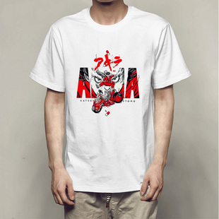 阿基拉药丸短袖t恤联名男款服装金田正太郎衣服cos服印花半袖上衣