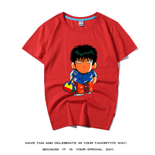 中大童宽松轻薄男士Q版流川枫灌篮高手人物DIY夏日常短款T恤短袖