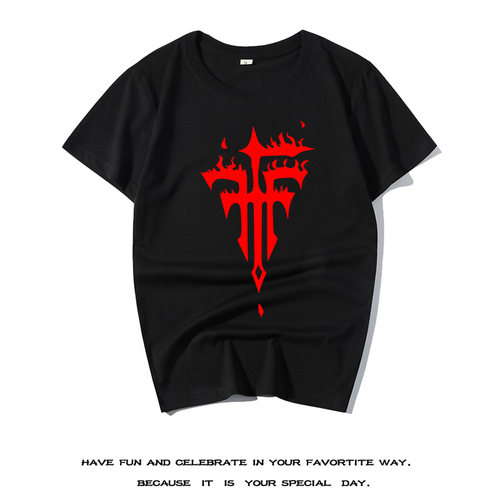 日本风印花ins定制衣服异端审判会T恤纯棉同人动漫潮流FFF团短袖t