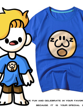 Haminations merch衣服上衣夏季半袖短袖t恤青少年印花图案联名男