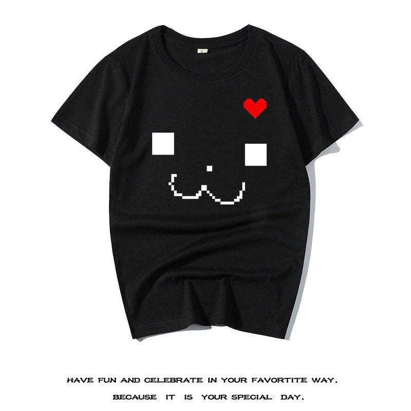 夏装日常男士日系T恤纯棉同人游戏undertale笑脸帅哥传说之下短袖