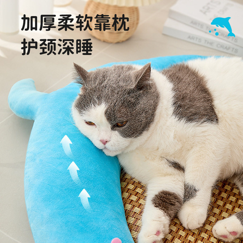 狗窝夏季猫窝四季通用藤编凉席窝泰迪大号一体宠物睡觉窝可爱猫床