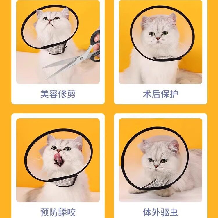 伊丽莎白圈狗狗猫咪项圈脖套防舔防咬圈软伊莉莎白圈宠物头套