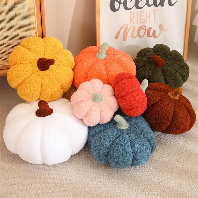 现代简约ins风南瓜抱枕沙发飘窗汽车坐垫靠垫抱枕小玩偶毛绒玩具