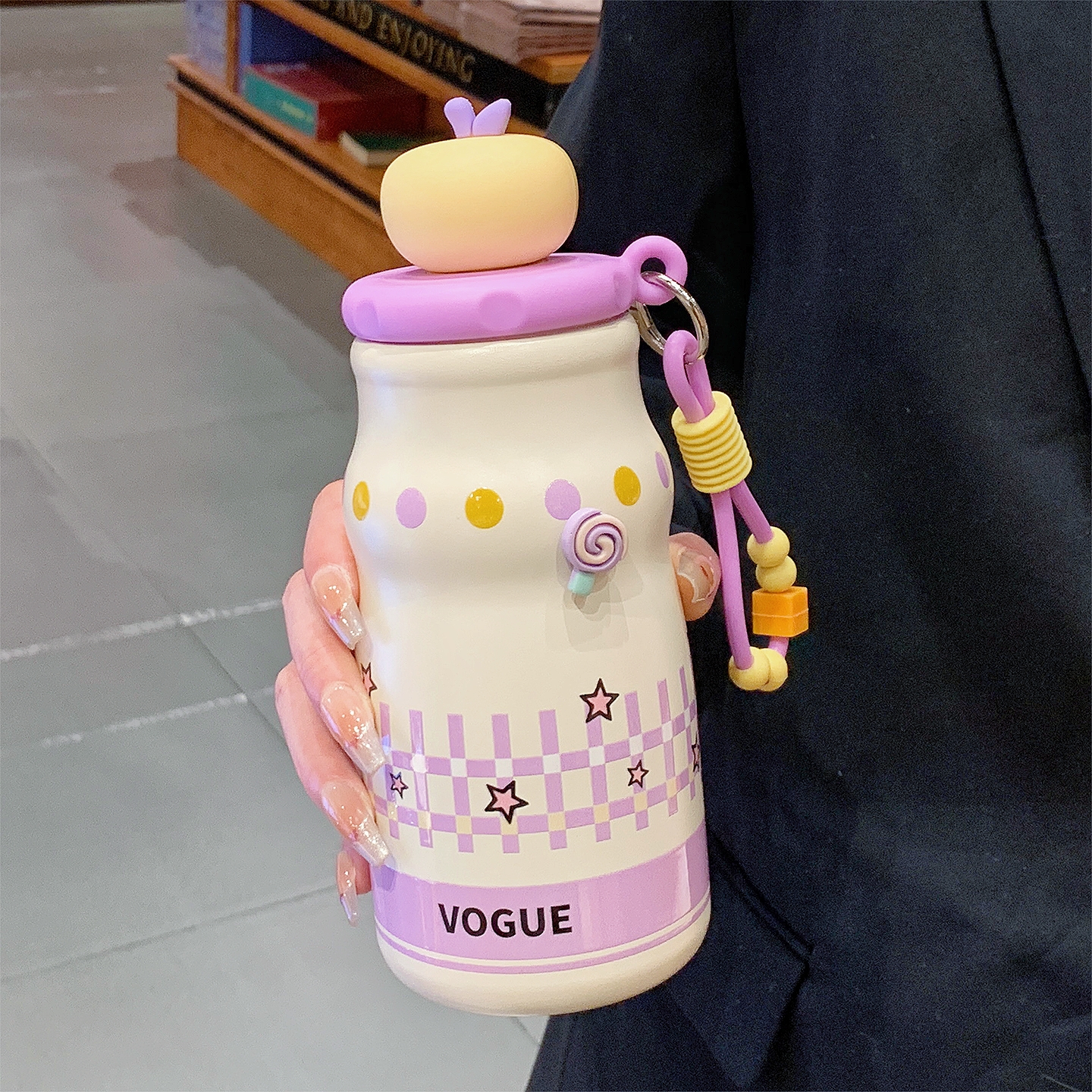 保温杯女士2025新款高颜值316不锈钢水杯学生上学专用杯子带茶仓