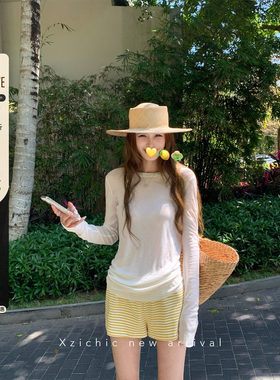 Xzichic 3.18/20点 经典条纹短裤女夏季百搭三分裤中低腰休闲裤子