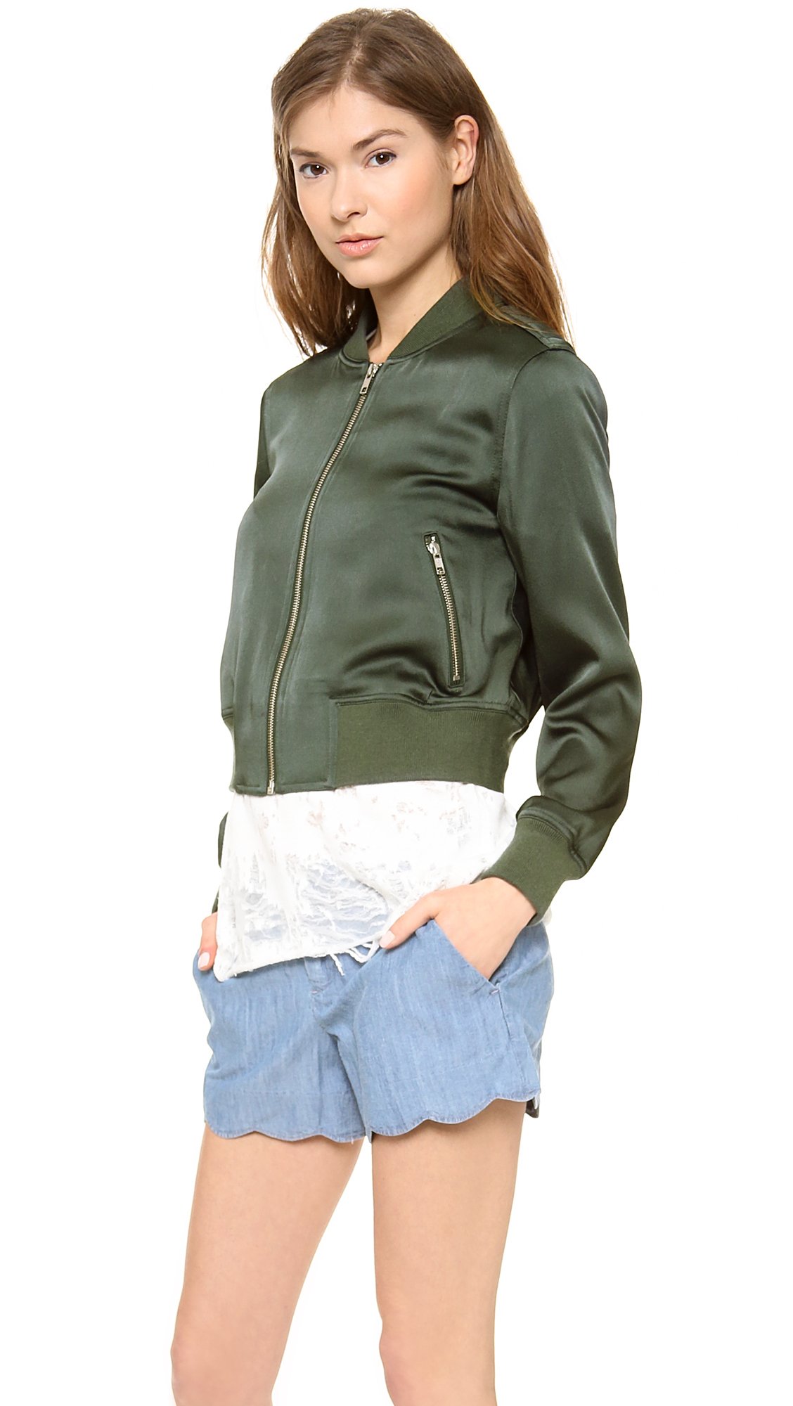 九头身大长腿 P马球之Club M*naco 280美金Bomber夹棉外套 女V884