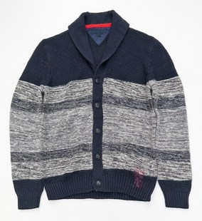 青果领针织衫 秋冬 漂亮撞色 男S436 蕞帅蕞有范 红白蓝Tom