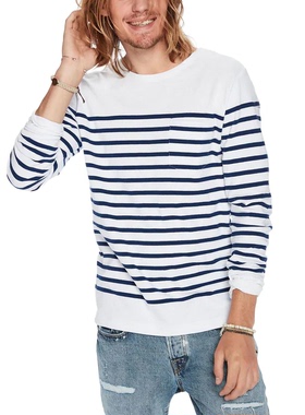 强货 G-ST*R史大 专柜1298 时尚条纹+单边肩扣  针织衫 男T185