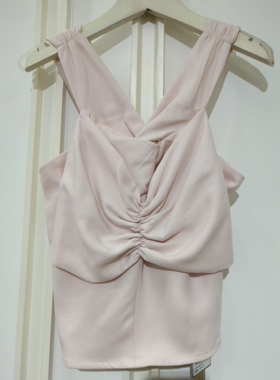 香蕉风尚 夏季 ZG499 舒适天丝+时装蝴蝶结 粉红小吊带Q653