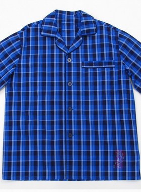 强货 BF  专柜1380 气质格子 舒适 高档短袖睡衣 男Q119