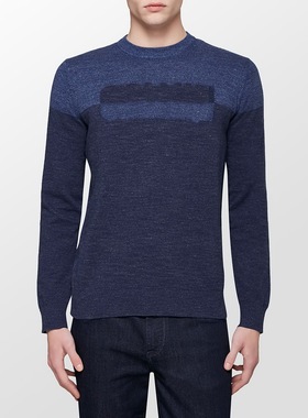 特 简约时尚风  时尚渐变 ZG1390提花字母超帅针织衫Q260